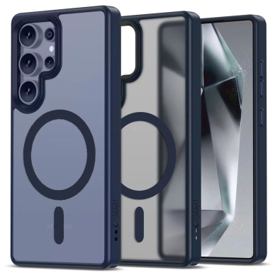 Samsung Galaxy S25 Ultra – Tech-Protect MagMat MagSafe dėklas - Skaidriai mėlynas