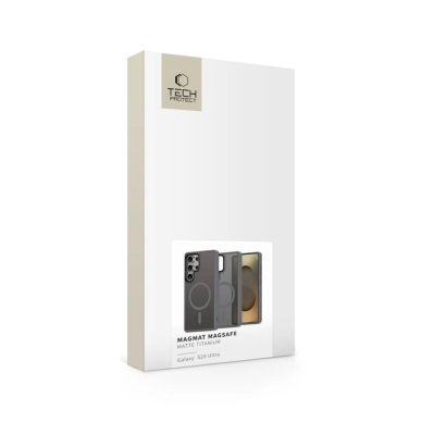 Samsung Galaxy S25 Ultra – Tech-Protect MagMat MagSafe dėklas - Skaidriai pilkas 4