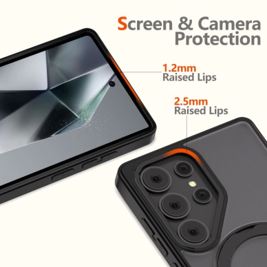 Tech-Protect MagMat MagSafe Dėklas skirtas Samsung Galaxy S25 Ultra - Matinis Juodas 1