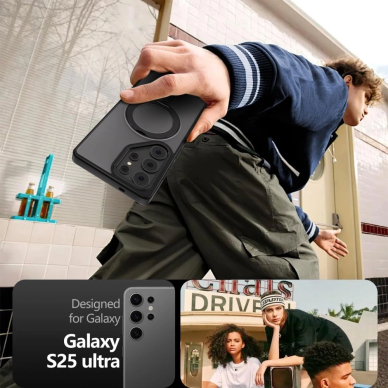 Tech-Protect MagMat MagSafe Dėklas skirtas Samsung Galaxy S25 Ultra - Matinis Juodas 3