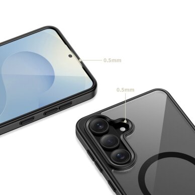 Samsung Galaxy S26+ Tech-Protect Magmat MagSafe dėklas – skaidrus juodas 4