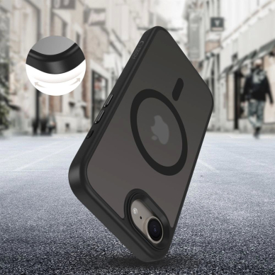 Tech-Protect MagMat MagSafe iPhone 16e Dėklas - Matinis Juodas 3