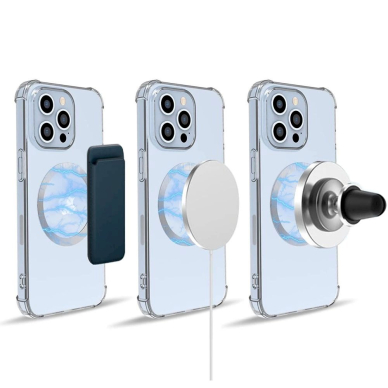 Tech-Protect MagMat MagSafe magnetic ring universal - Juodas / silver (2 pcs.) 5 Tech-Protect MagMat MagSafe magnetic ring universal - Juodas / silver (2 pcs.) 5