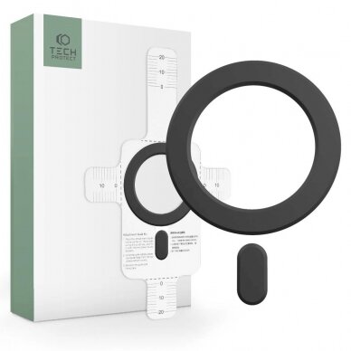 Tech-Protect MagMat MagSafe magnetic ring universal - Juodas Tech-Protect MagMat MagSafe magnetic ring universal - Juodas