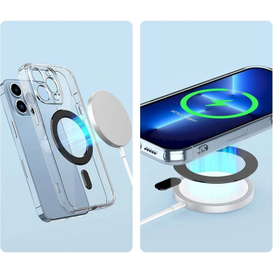 Tech-Protect MagMat MagSafe universal magnetic ring - baltas 1 Tech-Protect MagMat MagSafe universal magnetic ring - baltas 1