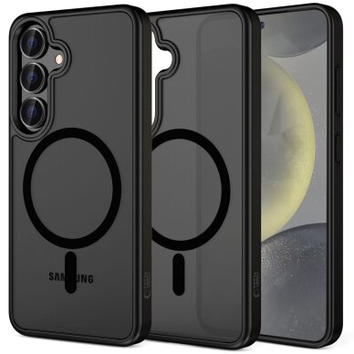 Samsung Galaxy S25 FE Tech-Protect MagMat dėklas – matinės juodos spalvos Samsung Galaxy S25 FE Tech-Protect MagMat dėklas – matinės juodos spalvos