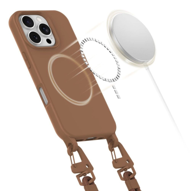 Dėklas Tech-Protect MagNecklace MagSafe  iPhone 16 Pro Max - Rudas 2 Dėklas Tech-Protect MagNecklace MagSafe  iPhone 16 Pro Max - Rudas 2