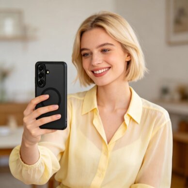 Samsung Galaxy S26+ Tech-Protect MagPeak MagSafe dėklas – juodas 3