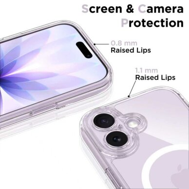 iPhone 17 Tech-Protect MagPeak MagSafe CC dėklas – skaidrus 3