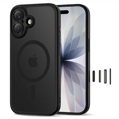 iPhone 17 Tech-Protect MagPeak MagSafe CC dėklas – matinės juodos spalvos iPhone 17 Tech-Protect MagPeak MagSafe CC dėklas – matinės juodos spalvos