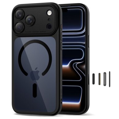 iPhone 17 Pro Tech-Protect MagPeak MagSafe CC dėklas – skaidriai juodas 1 iPhone 17 Pro Tech-Protect MagPeak MagSafe CC dėklas – skaidriai juodas 1