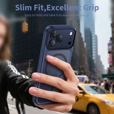 iPhone 17 Pro Tech-Protect MagPeak MagSafe CC dėklas – matinės tamsiai mėlynos spalvos 4 iPhone 17 Pro Tech-Protect MagPeak MagSafe CC dėklas – matinės tamsiai mėlynos spalvos 4