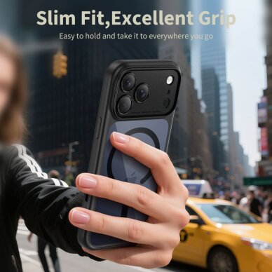 iPhone 17 Pro Max Tech-Protect MagPeak MagSafe CC dėklas – skaidriai juodas 4 iPhone 17 Pro Max Tech-Protect MagPeak MagSafe CC dėklas – skaidriai juodas 4