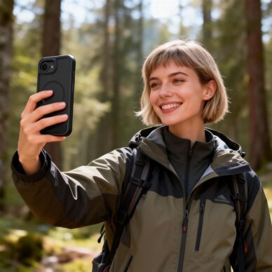 Iphone 16e / Iphone 17e / 17e Tech-Protect MagRack MagSafe dėklas – juodas 5 Iphone 16e / Iphone 17e / 17e Tech-Protect MagRack MagSafe dėklas – juodas 5