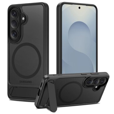 Samsung Galaxy S26+ Tech-Protect MagRack MagSafe dėklas – matinė juoda Samsung Galaxy S26+ Tech-Protect MagRack MagSafe dėklas – matinė juoda