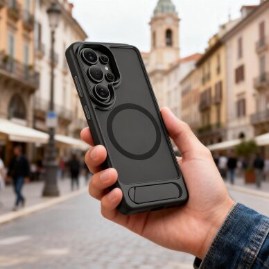 Samsung Galaxy S26 Ultra Tech-Protect MagRack MagSafe dėklas – matinė juoda 6 Samsung Galaxy S26 Ultra Tech-Protect MagRack MagSafe dėklas – matinė juoda 6