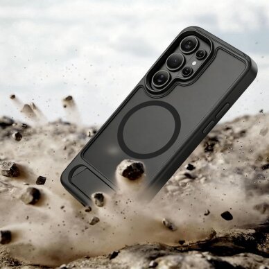 Samsung Galaxy S26 Ultra Tech-Protect MagRack MagSafe dėklas – matinė juoda 7