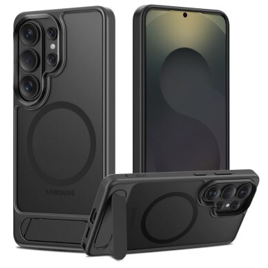 Samsung Galaxy S26 Ultra Tech-Protect MagRack MagSafe dėklas – matinė juoda