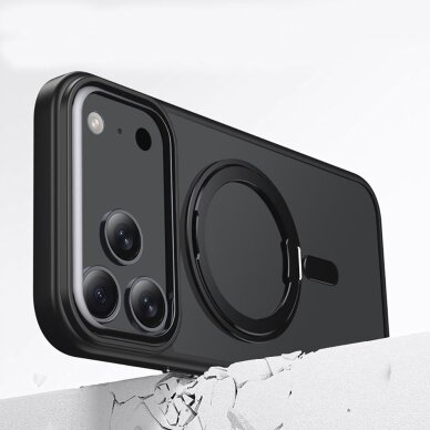 iPhone 17 Pro dėklas Tech-Protect MagRing su MagSafe – matinės juodos spalvos 3