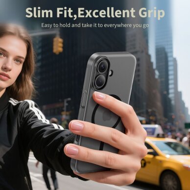 iPhone 17 dėklas Tech-Protect MagSlim su MagSafe – matinės juodos spalvos 3 iPhone 17 dėklas Tech-Protect MagSlim su MagSafe – matinės juodos spalvos 3