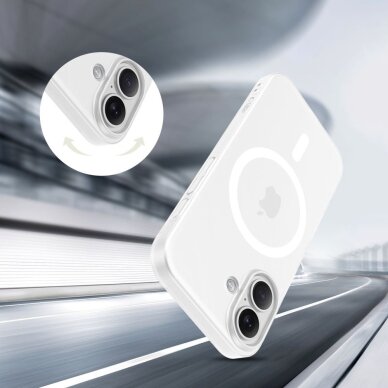 iPhone 17 dėklas Tech-Protect MagSlim su MagSafe – matinės baltos spalvos 4