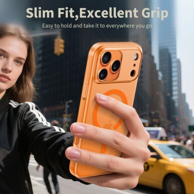 iPhone 17 Pro Max Tech-Protect Magslim MagSafe dėklas – oranžinis 4