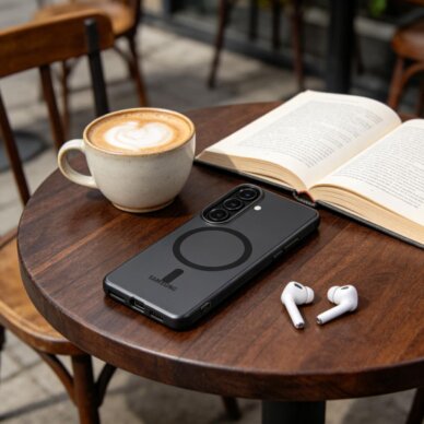 Samsung Galaxy S26 Tech-Protect MagSlim MagSafe dėklas – matinė juoda 3