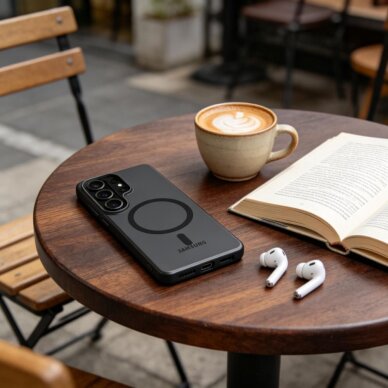 Samsung Galaxy S26 Ultra Tech-Protect MagSlim MagSafe dėklas – matinė juoda 5