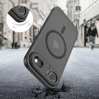 iPhone 17 Air dėklas Tech-Protect MagStand MagSafe – matinės juodos 4