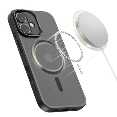 iPhone 17 dėklas Tech-Protect MagStand su MagSafe – matinės juodos spalvos 1