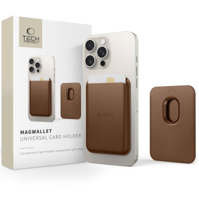 – Tech-Protect MagWallet MagSafe dėklas - Rudas