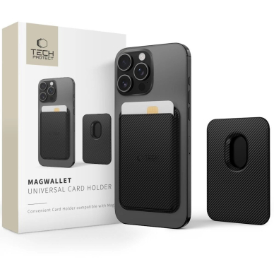 – Tech-Protect MagWallet MagSafe dėklas su universaliu magnetiniu kortelės/dokumento laikikliu - Juodas – Tech-Protect MagWallet MagSafe dėklas su universaliu magnetiniu kortelės/dokumento laikikliu - Juodas