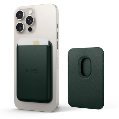 – Tech-Protect MagWallet MagSafe dėklas su universaliu magnetiniu kortelės ar ID laikikliu - Žalias 1