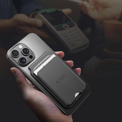 Universalus – Tech-Protect MagWallet Stand MagSafe dėklas - Juodas 4 Universalus – Tech-Protect MagWallet Stand MagSafe dėklas - Juodas 4