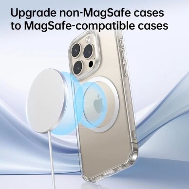 Magnetinis žiedas Tech-Protect MMP-110 2in1 su MagSafe – sidabrinis ir juodas 6
