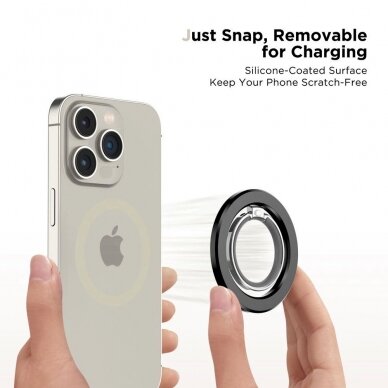 Tech-Protect MMR300 magnetic Laikiklis / ringMagSafe - Juodas 3 Tech-Protect MMR300 magnetic Laikiklis / ringMagSafe - Juodas 3