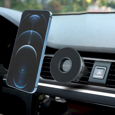 Tech-Protect N50 Magnetic Car Telfono laikiklis MagSafe Cockpit/Air Vent - Juodas 5 Tech-Protect N50 Magnetic Car Telfono laikiklis MagSafe Cockpit/Air Vent - Juodas 5