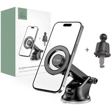 Tech-Protect N51 Car Telfono laikiklis MagSafe Cockpit/Air Vent - Juodas Tech-Protect N51 Car Telfono laikiklis MagSafe Cockpit/Air Vent - Juodas