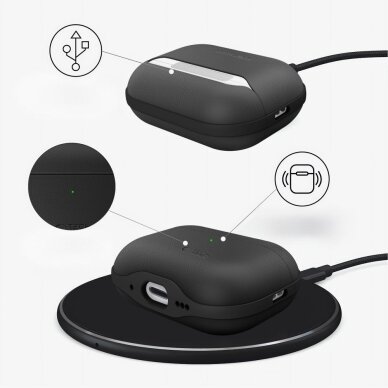 AirPods Pro 3 Tech-Protect NaturalFit dėklas – juodas 6 AirPods Pro 3 Tech-Protect NaturalFit dėklas – juodas 6