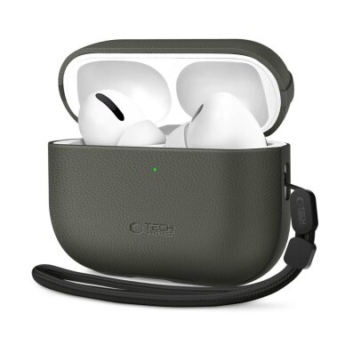 AirPods Pro 3 Tech-Protect NaturalFit dėklas – žalias AirPods Pro 3 Tech-Protect NaturalFit dėklas – žalias