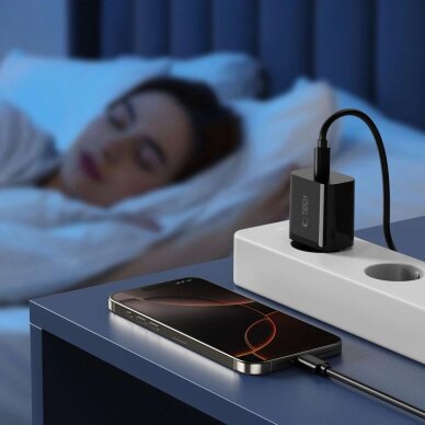 Sieninis įkroviklis Tech-Protect NC20W USB-C 1 jungties PD20W – juodas 7 Sieninis įkroviklis Tech-Protect NC20W USB-C 1 jungties PD20W – juodas 7