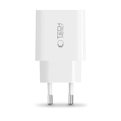Sieninis įkroviklis Tech-Protect NC20W su USB-C jungtimi – baltas 3