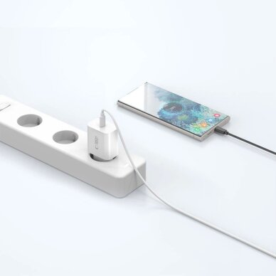 Sieninis įkroviklis Tech-Protect NC20W su USB-C jungtimi – baltas 5