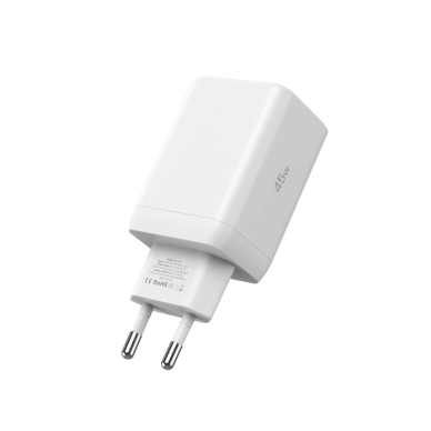 Tech-Protect NC45W-GAN 2-port PD45W įkroviklis + TYPE-C kabelis – baltas 3