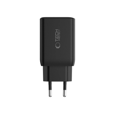 Tech-Protect NC45W-GAN 2-port PD45W sieninis įkroviklis – juodas 3