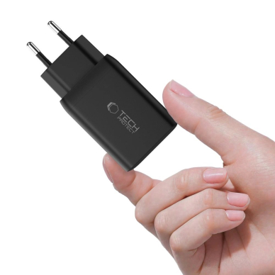 Tech-Protect NC45W-GAN 2-port PD45W sieninis įkroviklis – juodas 4 Tech-Protect NC45W-GAN 2-port PD45W sieninis įkroviklis – juodas 4