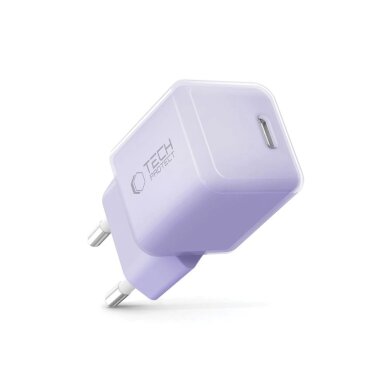 Sieninis įkroviklis Tech-Protect NCM25 USB-C PD 25W – violetinis 1 Sieninis įkroviklis Tech-Protect NCM25 USB-C PD 25W – violetinis 1