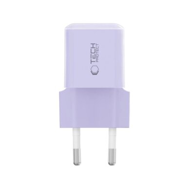 Sieninis įkroviklis Tech-Protect NCM25 USB-C PD 25W – violetinis 2 Sieninis įkroviklis Tech-Protect NCM25 USB-C PD 25W – violetinis 2