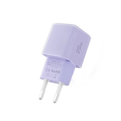 Sieninis įkroviklis Tech-Protect NCM25 USB-C PD 25W – violetinis 3