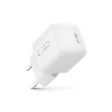 Sieninis įkroviklis Tech-Protect NCM25 USB-C PD 25W – baltas 1 Sieninis įkroviklis Tech-Protect NCM25 USB-C PD 25W – baltas 1